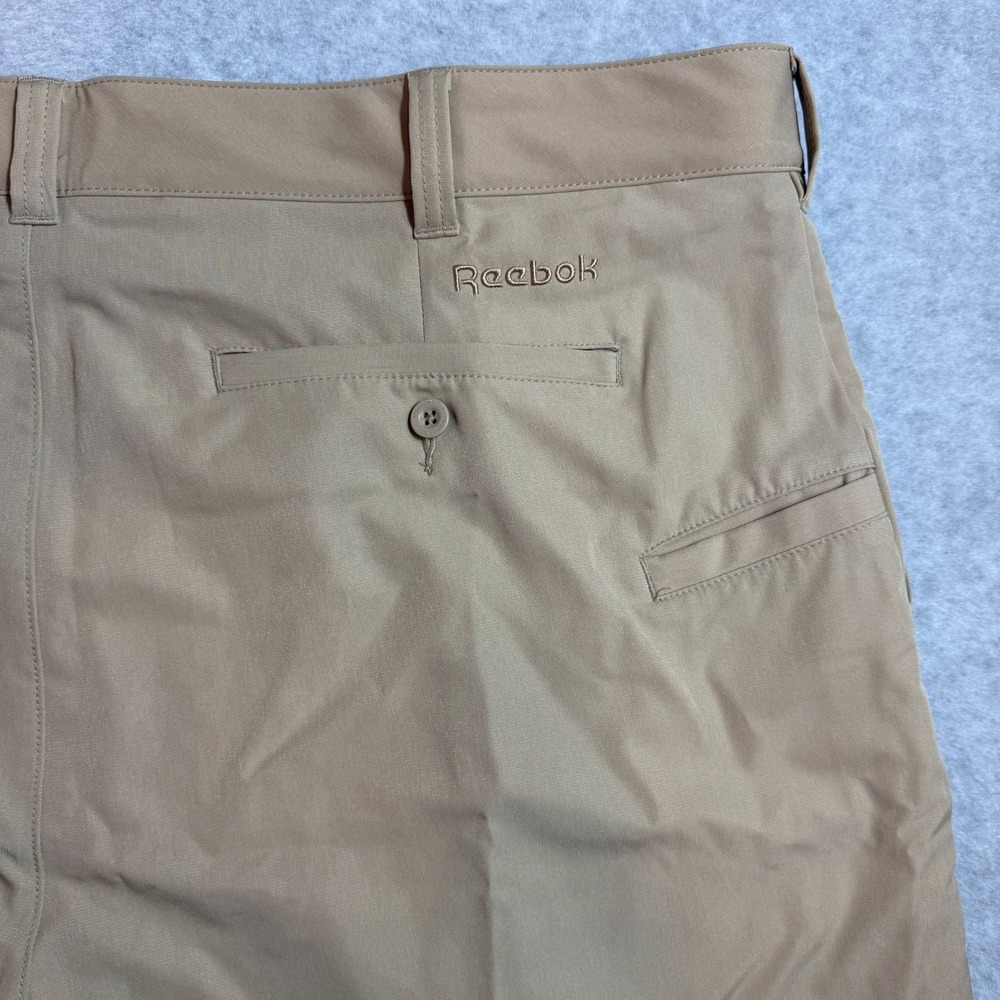 Reebok Golf Mens Pleated Front Performance Golf Shorts Size 44 Tan Khaki Stretch - Picture 5 of 10
